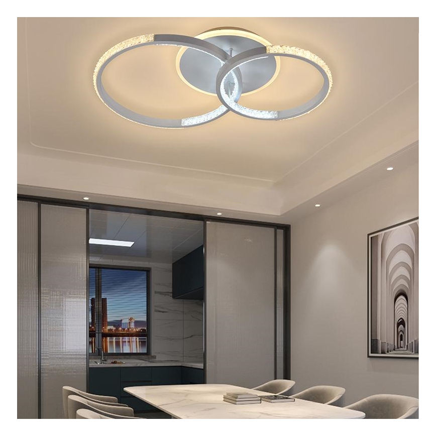 Lustre de teto LED dimmerizável LED/55W/230V 3000-6500K + controlo remoto