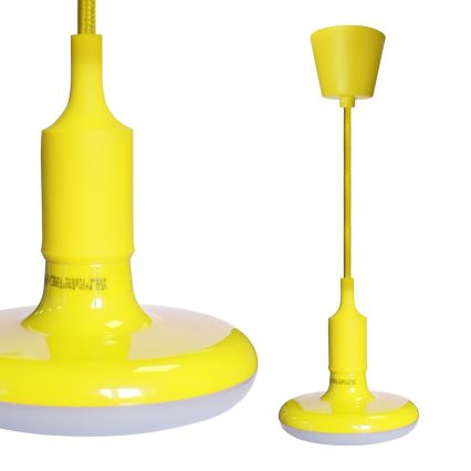 Lustre LED suspenso em cabo 1xE27/15W/230V 6000K amarelo