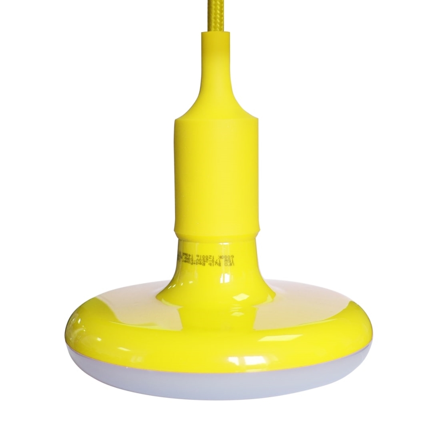 Lustre LED suspenso em cabo 1xE27/15W/230V 6000K amarelo