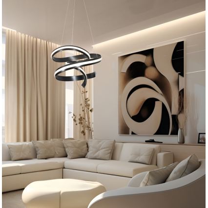 Lustre LED em cabo AREZIA LED/62W/230V preto