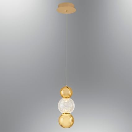 Lustre LED em cabo CREMONA, 5W/230V, 3000K, dourado