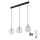 Lustre LED em cabo DEVON 3xE27/15W/230V preto/transparente