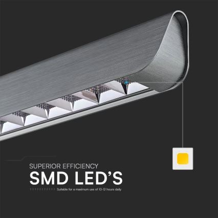 Lustre LED suspenso em cabo LED/36W/230V 3000/4000/6400K antracite