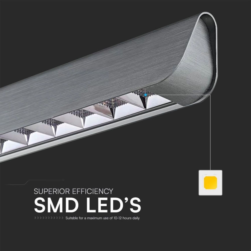 Lustre LED suspenso em cabo LED/36W/230V 3000/4000/6400K antracite