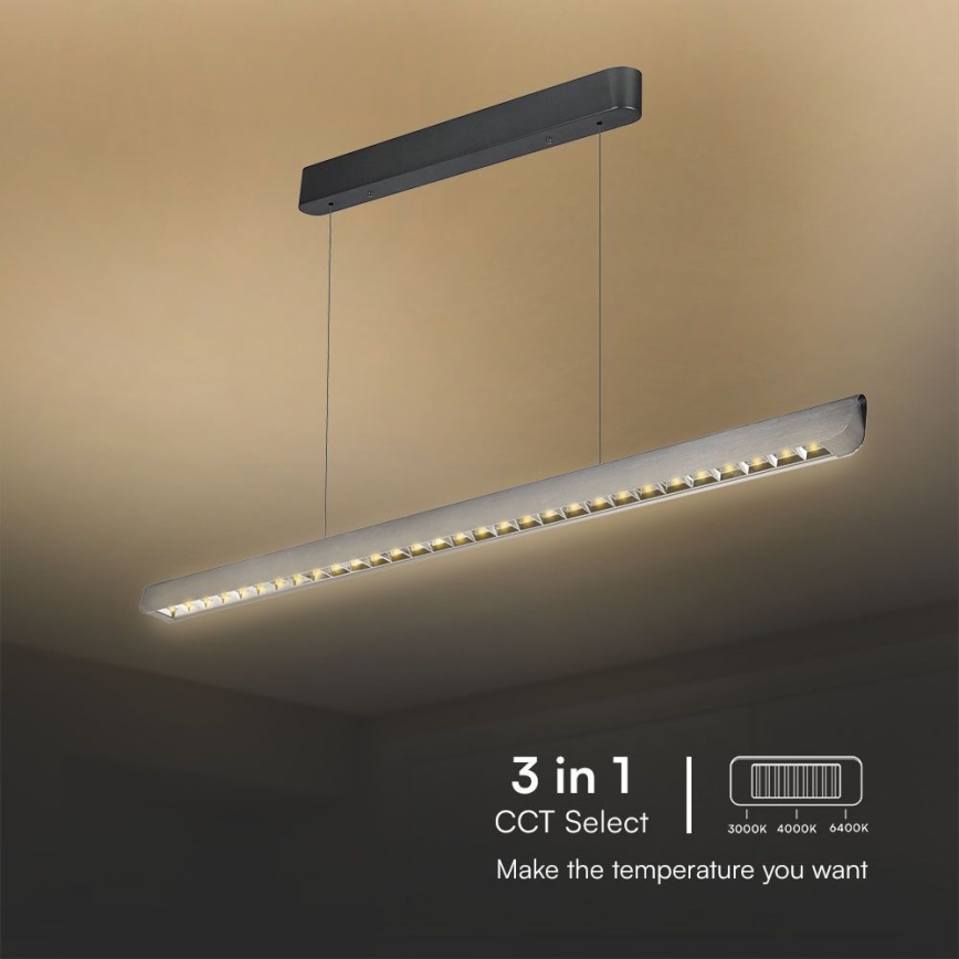 Lustre LED suspenso em cabo LED/36W/230V 3000/4000/6400K antracite