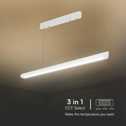 Lustre LED com cabo LED/36W/230V 3000/4000/6400K branco