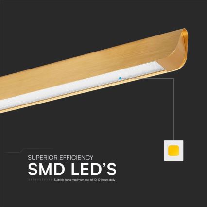 Lustre LED com cabo LED/36W/230V 3000/4000/6400K dourado