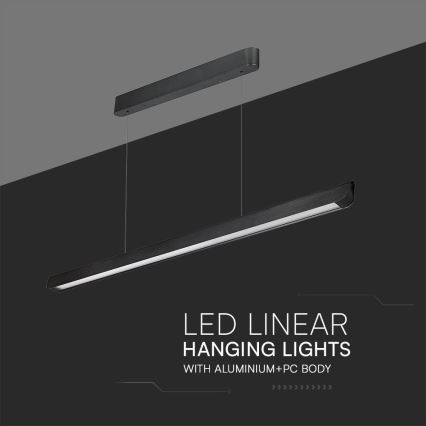 Lustre LED com cabo LED/36W/230V 3000/4000/6400K preto