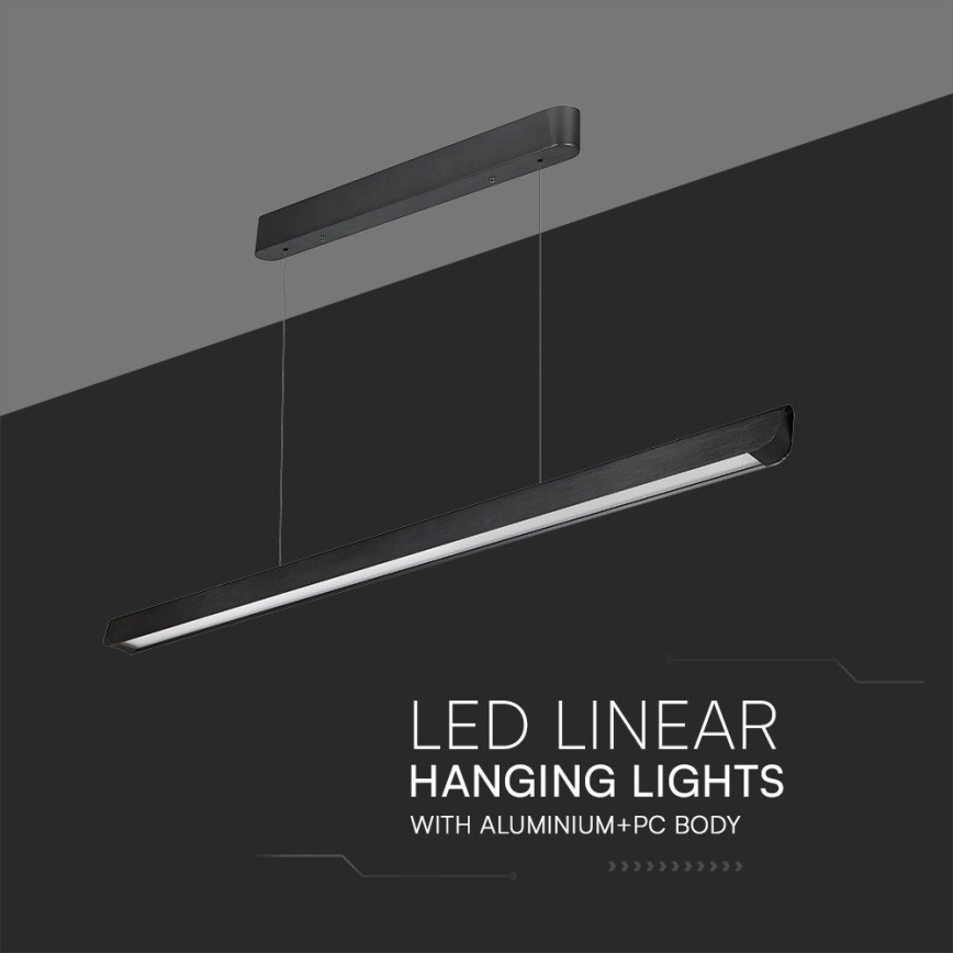 Lustre LED com cabo LED/36W/230V 3000/4000/6400K preto