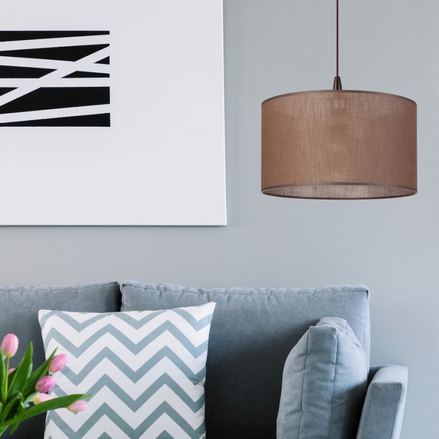 Lustre LED suspenso em cabo NOEL 1xE27/60W/230V castanho