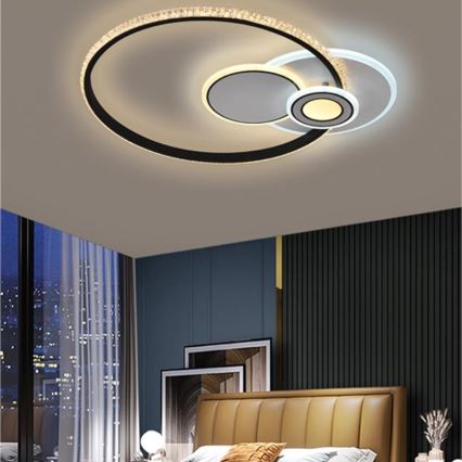 Lustre de teto LED dimmerizável LED/80W/230V 3000-6500K com controlo remoto