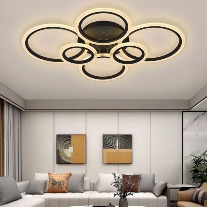 Lustre de teto LED dimmerizável LED/85W/230V 3000-6500K + controlo remoto