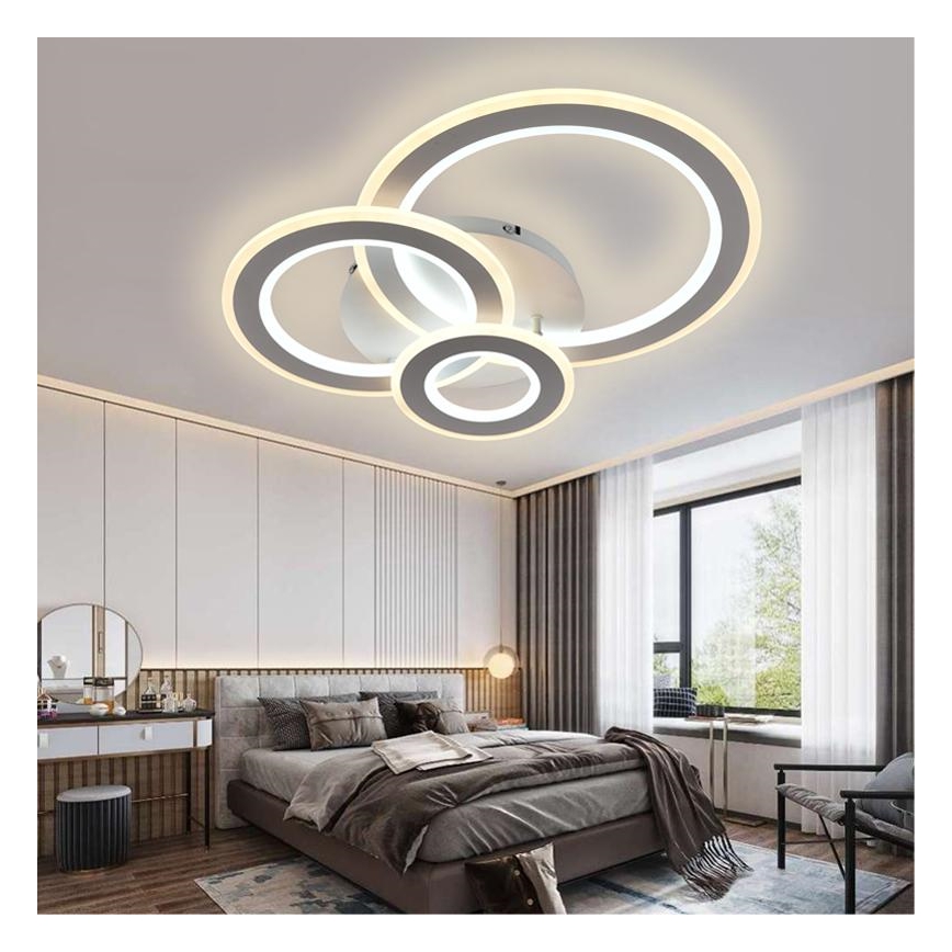 Lustre de teto LED dimmerizável LED/90W/230V 3000-6500K + controlo remoto