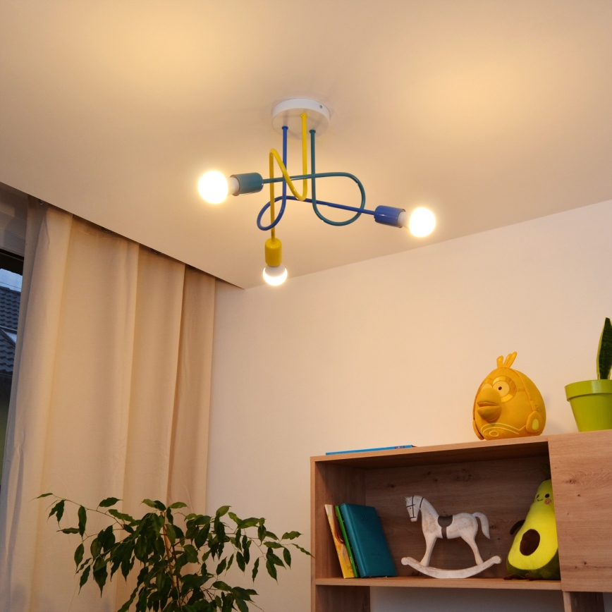 Lustre de teto infantil LED OXFORD 3xE27/15W/230V