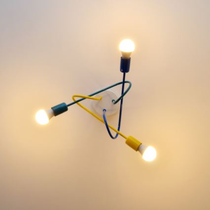 Lustre de teto infantil LED OXFORD 3xE27/15W/230V
