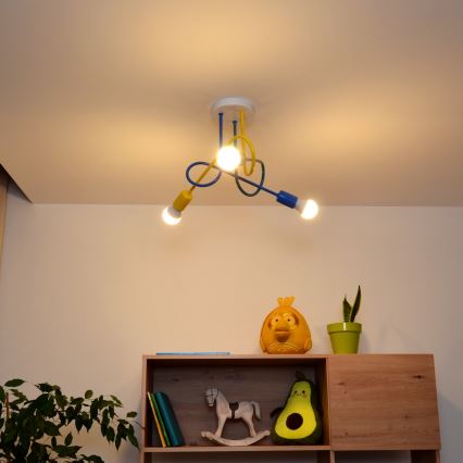 Lustre de teto infantil LED OXFORD 3xE27/15W/230V