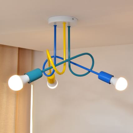 Lustre de teto infantil LED OXFORD 3xE27/15W/230V