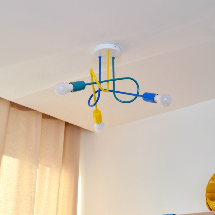 Lustre de teto infantil LED OXFORD 3xE27/15W/230V
