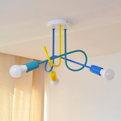 Lustre de teto infantil LED OXFORD 3xE27/15W/230V