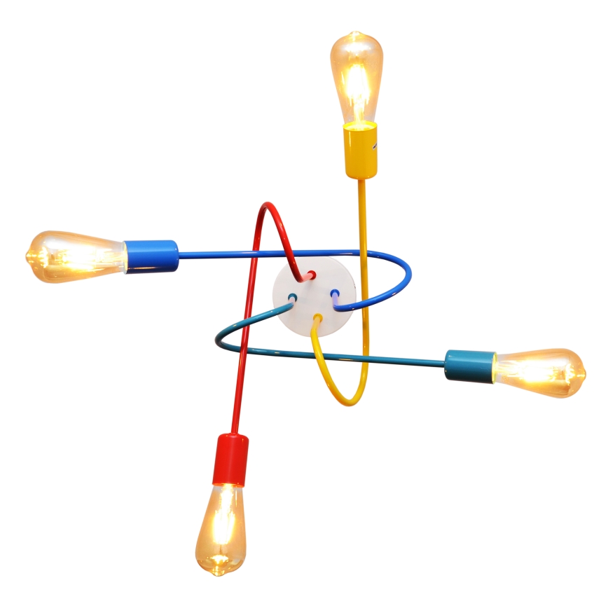 Lustre de teto infantil LED OXFORD 4xE27/10W/230V