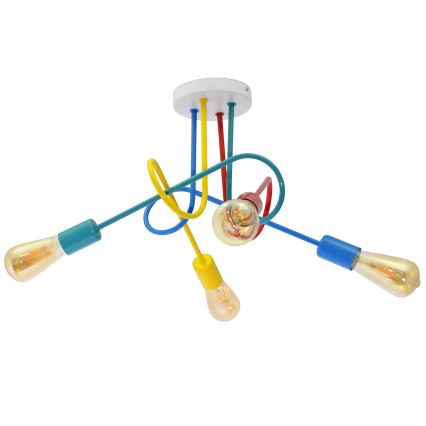 Lustre de teto infantil LED OXFORD 4xE27/10W/230V