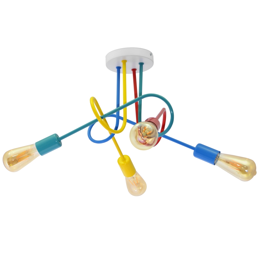 Lustre de teto infantil LED OXFORD 4xE27/10W/230V