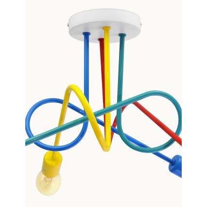 Lustre de teto infantil LED OXFORD 4xE27/10W/230V