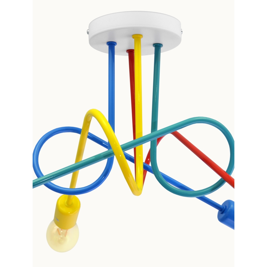 Lustre de teto infantil LED OXFORD 4xE27/10W/230V