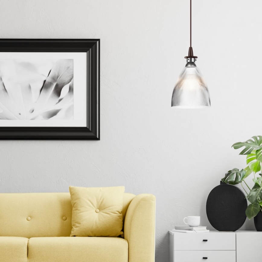 Lustre LED suspenso em cabo JODI 1xE27/60W/230V bronze