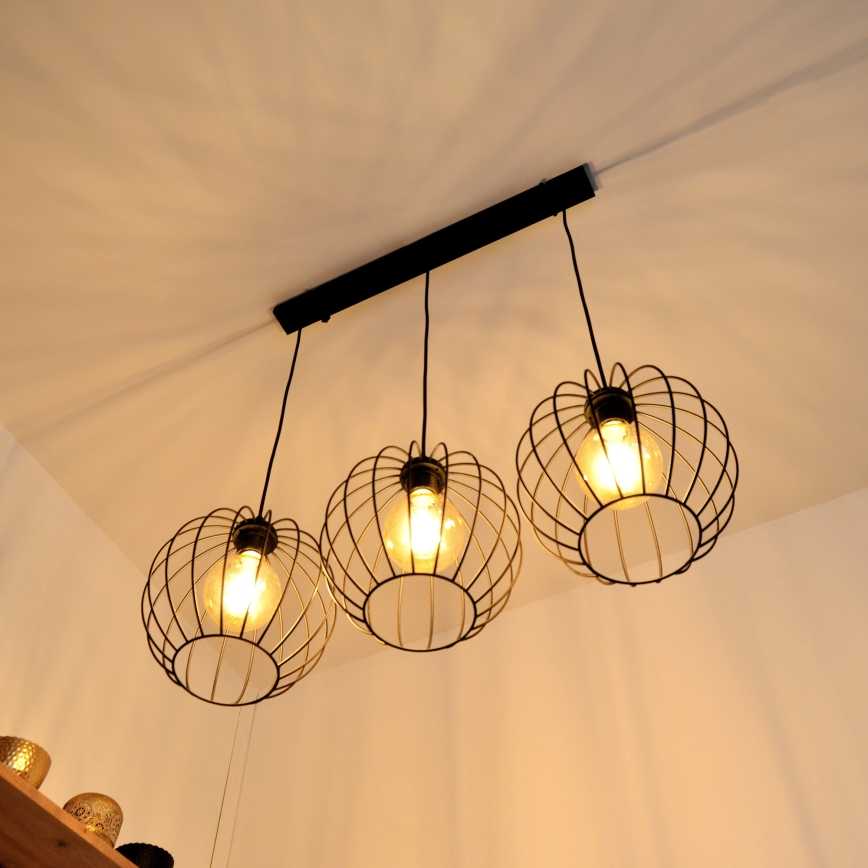 Lustre LED suspenso MERCURE 3xE27/15W/230V