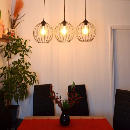 Lustre LED suspenso MERCURE 3xE27/15W/230V