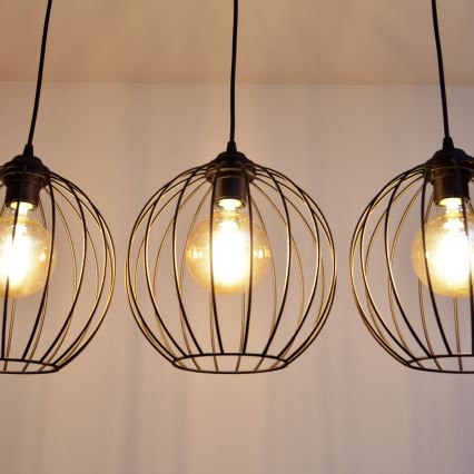 Lustre LED suspenso MERCURE 3xE27/15W/230V