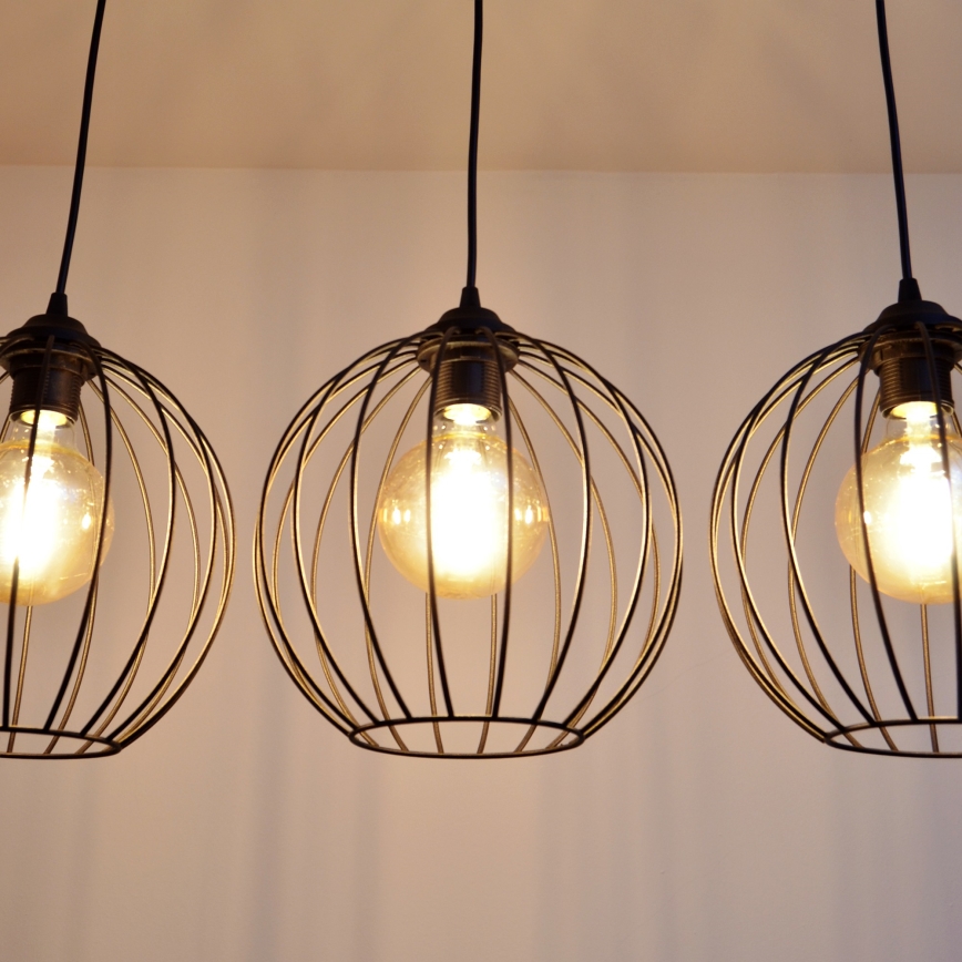 Lustre LED suspenso MERCURE 3xE27/15W/230V