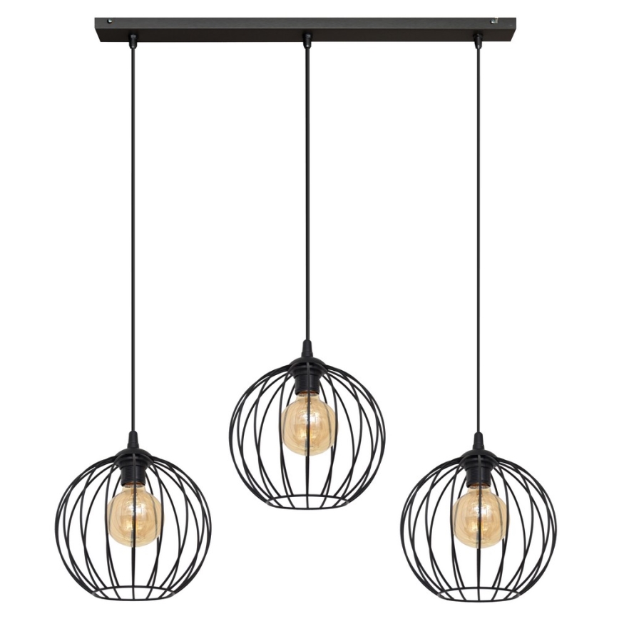 Lustre LED suspenso MERCURE 3xE27/15W/230V