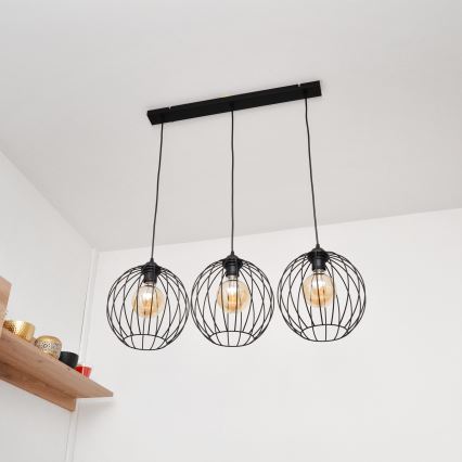 Lustre LED suspenso MERCURE 3xE27/15W/230V