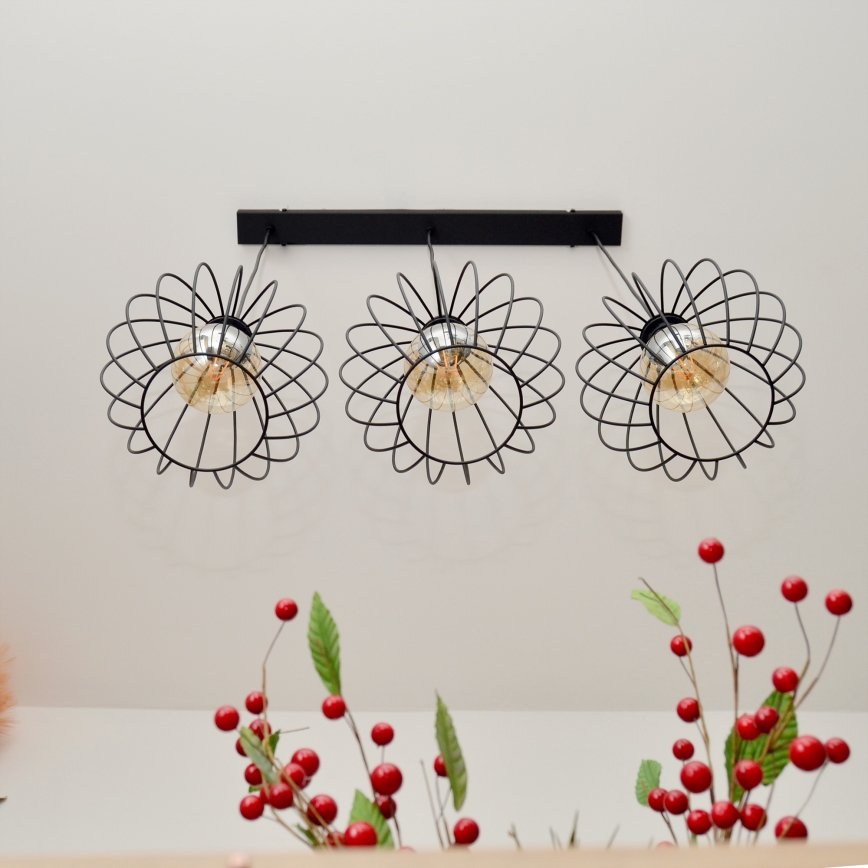 Lustre LED suspenso MERCURE 3xE27/15W/230V