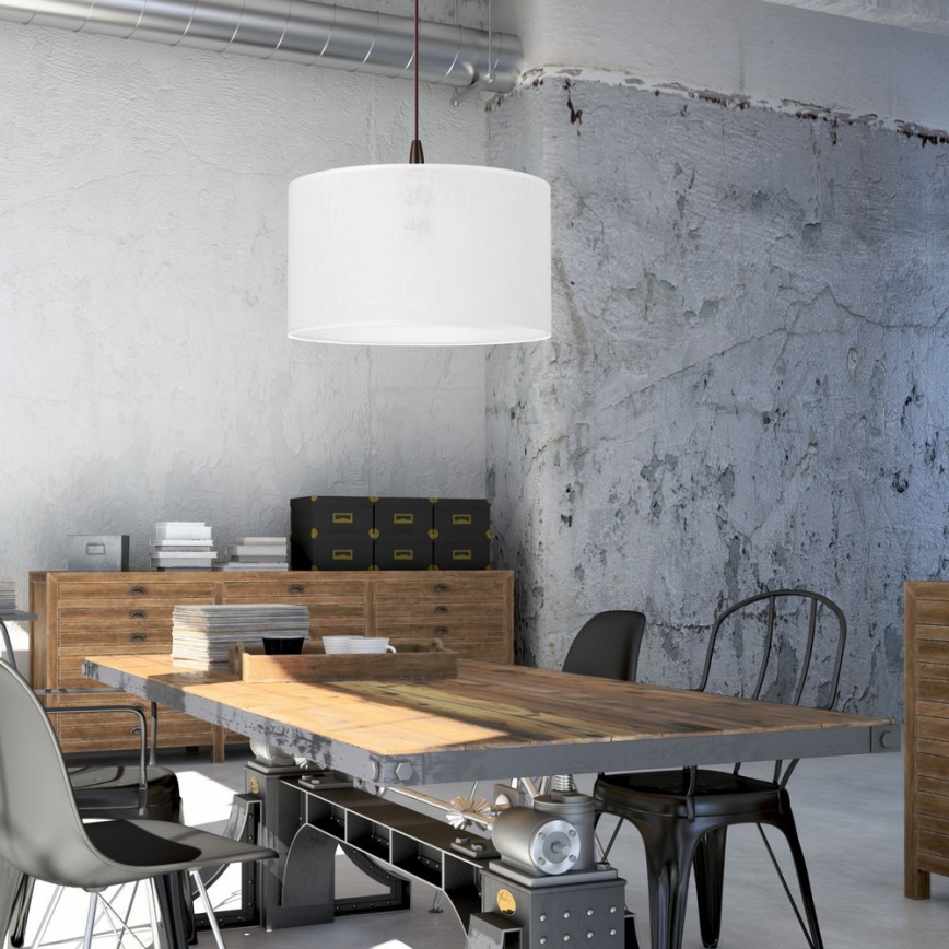 Lustre LED suspenso em cabo NOEL 1xE27/60W/230V branco