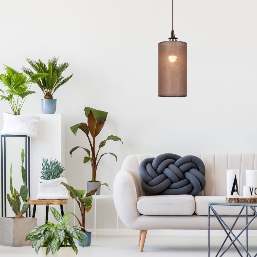 Lustre LED em cabo NOEL MINI 1xE27/60W/230V castanho