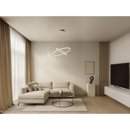 Lustre LED regulável com suspensão por cabo LED/150W/230V 3000-6500K + controlo remoto