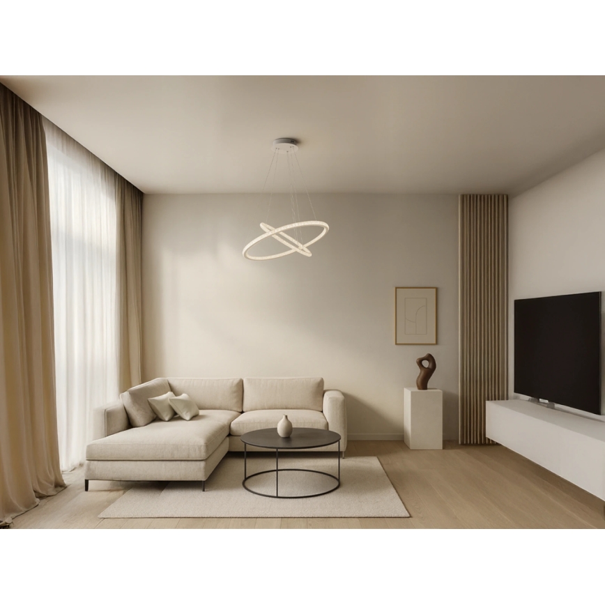 Lustre LED regulável com suspensão por cabo LED/150W/230V 3000-6500K + controlo remoto