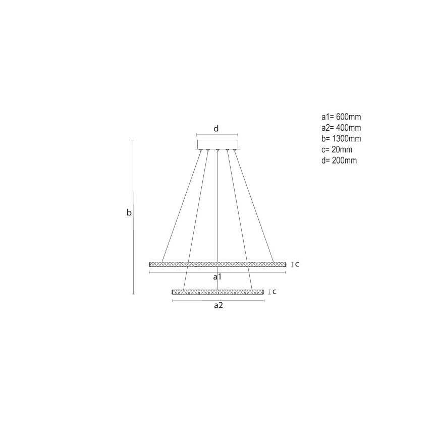 Lustre LED regulável com suspensão por cabo LED/150W/230V 3000-6500K + controlo remoto