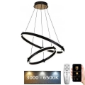 Lustre LED regulável em cabo LED/140W/230V 3000-6500K diâmetro 60 cm + comando à distância