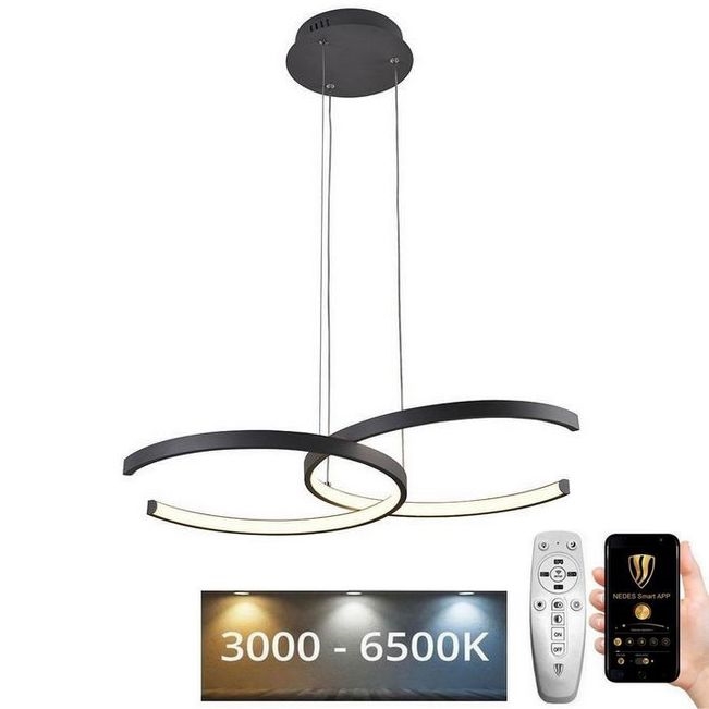 Lustre LED regulável em cabo LED/50W/230V 3000-6500K + comando à distância