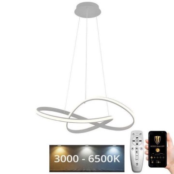 Lustre LED regulável em cabo LED/70W/230V 3000-6500K diâmetro 55 cm + comando à distância