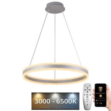 Lustre LED regulável em cabo LED/85W/230V 3000-6500K diâmetro 60 cm + controlo remoto