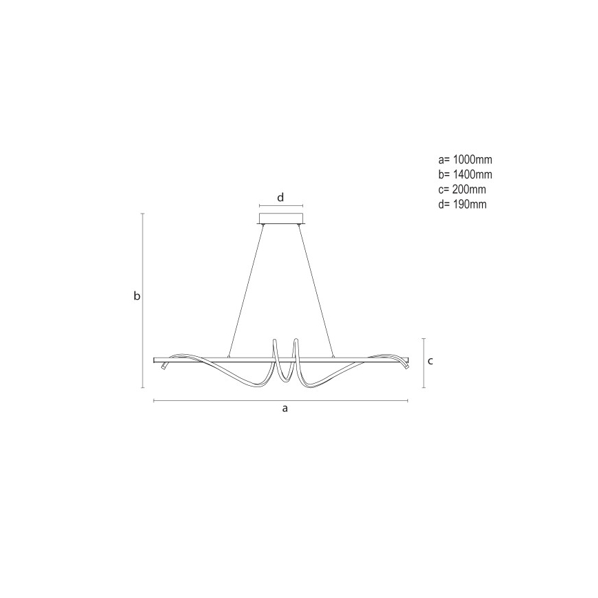Lustre LED regulável suspenso em cabo LED/50W/230V 3000-6500K 100 cm + controlo remoto