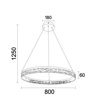 Lustre LED dimerizável suspenso por cabo ALIANZ LED/60W/230V 3000–6000K Ø 80 cm + comando remoto