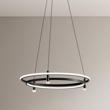 Lustre LED regulável suspenso por cabo LED/100W/230V 3000-6500K Ø 60 cm + controlo remoto