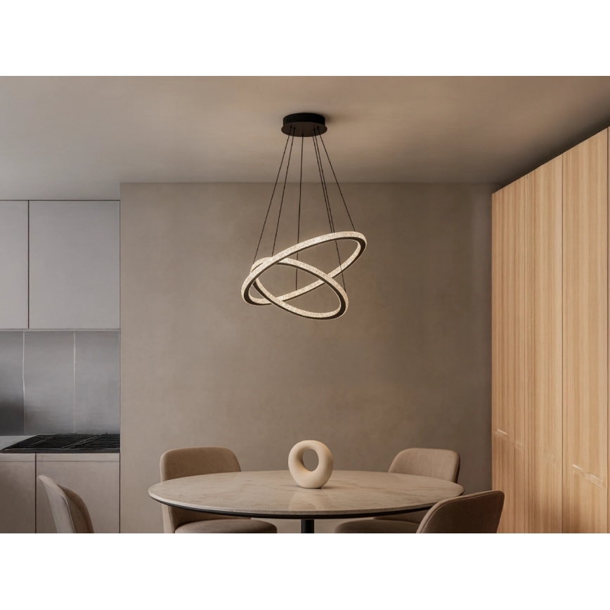 Lustre LED regulável suspenso por cabo LED/150W/230V 3000–6500K + controlo remoto