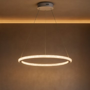 Lustre LED regulável suspenso por cabo LED/90W/230V 3000-6500K diâmetro 60 cm + comando remoto